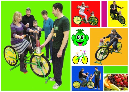 Our smoothie bike in action!