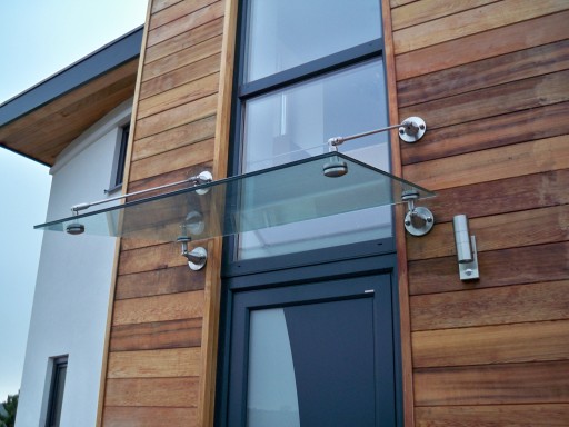 Stainless Steel &amp; Glass Canopy Awning