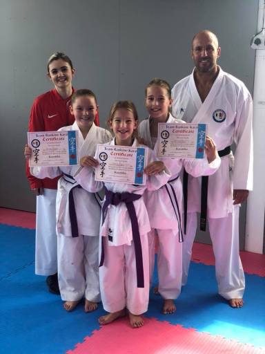 Kids karate students from Diamond Dojo with Sensei Michael Rankine