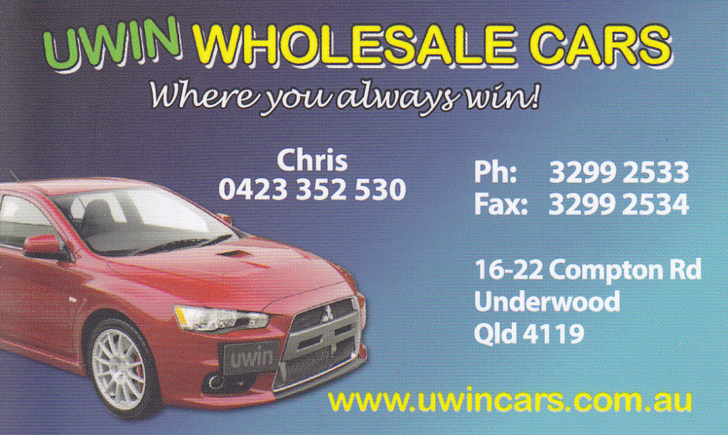 Uwin Wholesale Cars 1622 Compton Road, Underwood, 4119