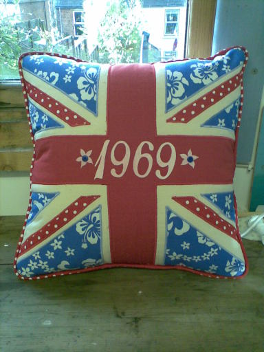 Personalised date cushion