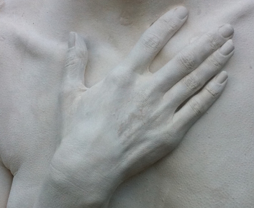 Hand detail from a recent torso cast