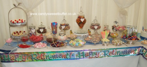 Retirement party sweets table cart Mansfield