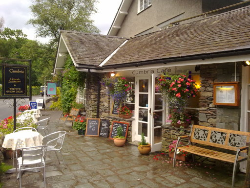 CAFE AND UNDERCOVER SHOPPING AREA.