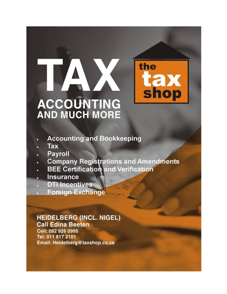 The Tax Shop Heidelberg 4 Settlers Road, Springs, 1559