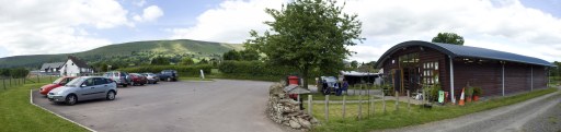 Shop with Black Mountains in background