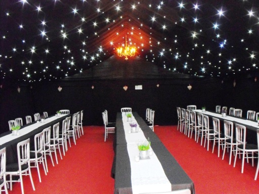 Corporate Party Marquee with star light linings