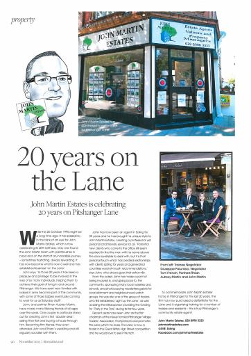 John Martin 20 years on the lane
