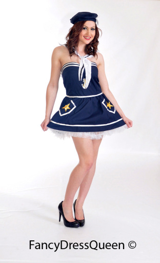 Sailor Fancy Dress Boob Tube Cotume