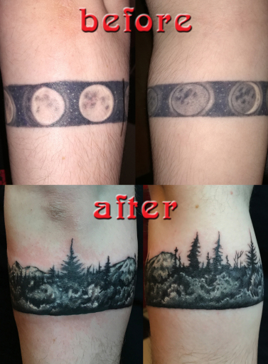  Forest Tattoo cover up London Blue Lady Tattoo