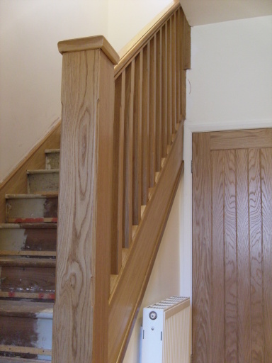 Solid oak staircase renovation.