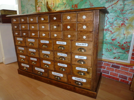 Antique Rustic Apothecary Drawers cabinet