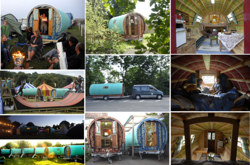 A view of the caravans
