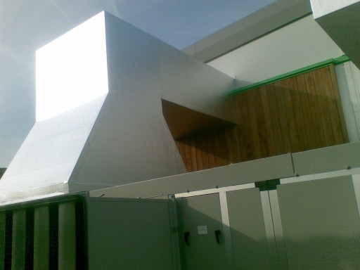 Ductwork insulated with phenolic foam slab and covered with ventureclad