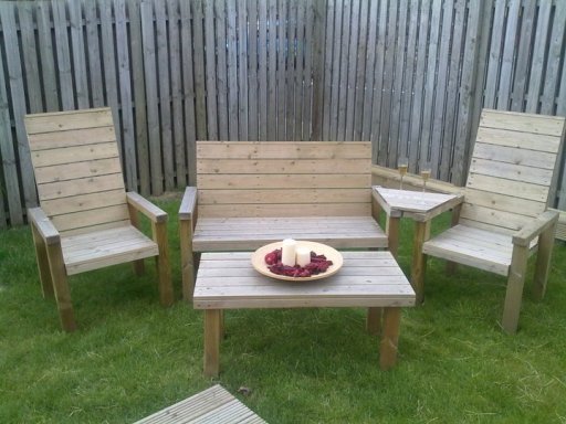 4-Seater bench set