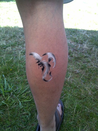 Black and White Airbrush tattoo