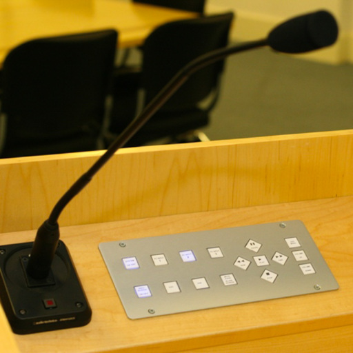 lectern microphone AV control system installation