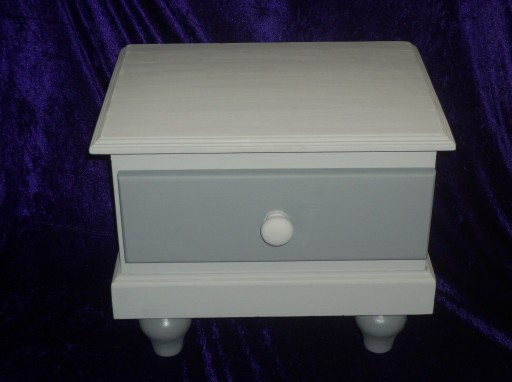 Hand Painted Two Tone FARROW &amp; BALL Grey Single Drawer Unit - ??45
