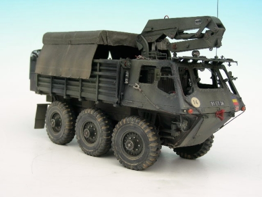An example of our 1/35th scale ALVIS STALWART REME Fitters Vehicle kit, built and painted by us.