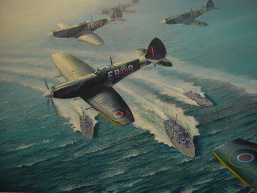SPITFIRE XIV's &amp; MGB's original painting