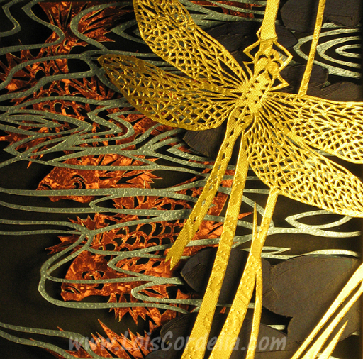 Fish Pond, original layered paper-cut artwork