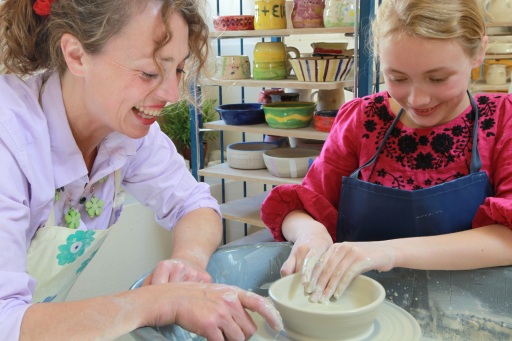 Make a pot on pottery wheel and paint it. �15.50 Children �24.50 Adults