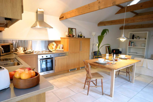 Dining area in spacious self catering holiday cottage