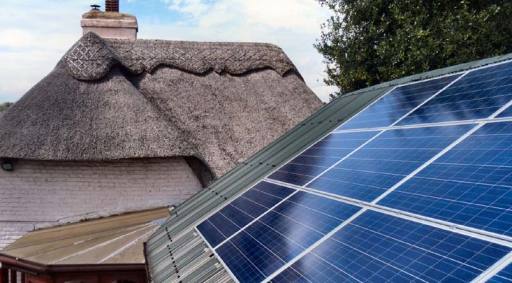 Solar Panels Thatched Roof