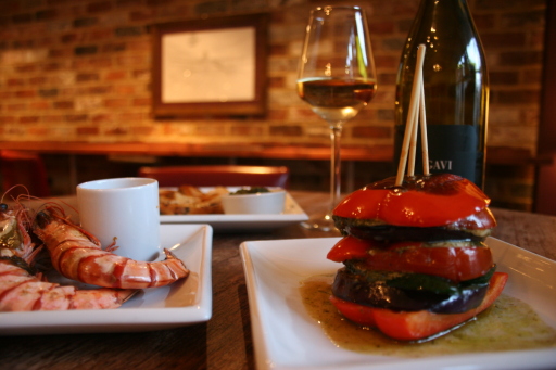 Evening small plates menu example