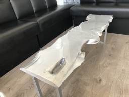 natural edge resin coffee table