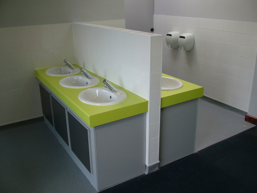 School Toilet Refurbishment - Vanity Unit