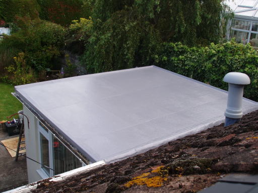 Replacement flat roof at Elwy Gardens Llandudno