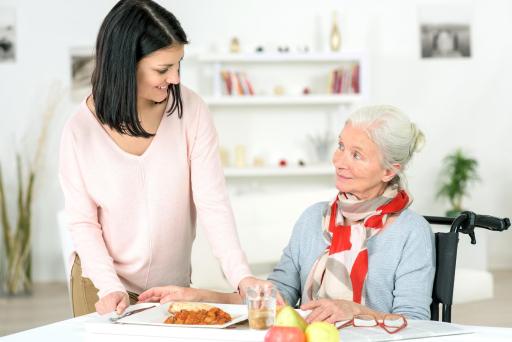 Veritas Care Elder with carer