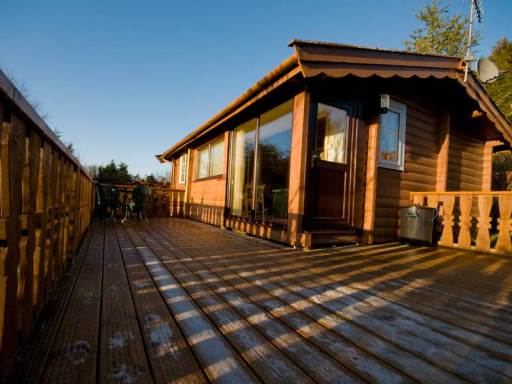The deck at Snowdonia Lodge