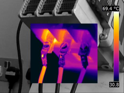 Overheated Contact in thermal image