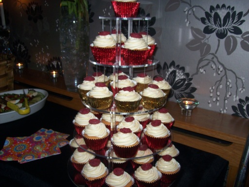 Rose Cupcake Tower