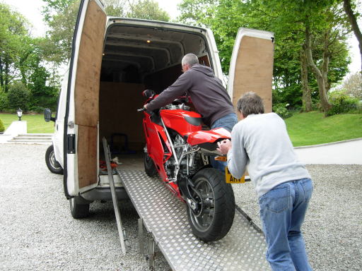 Ducati 749s collected Redruth delivered to Ayrshire