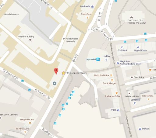 FTT Location Map NE1 7RY