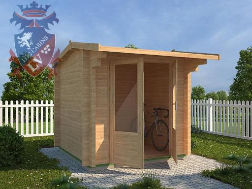Log cabin fit for use as a garden shed or workshop
