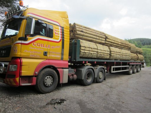 Delivering a big fence to Lochgilphead