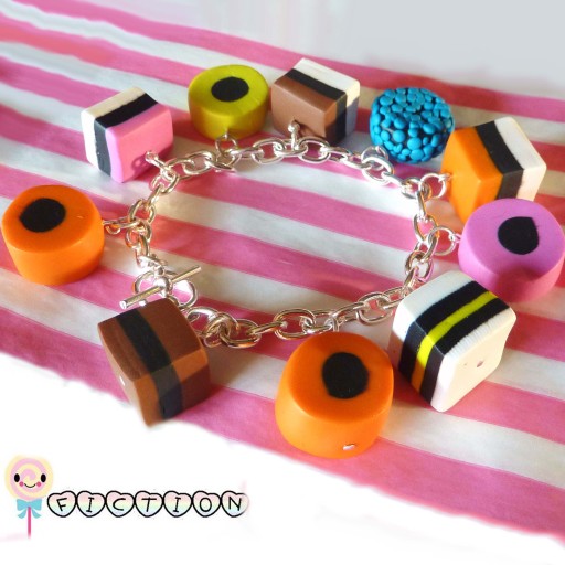 Liquorice Allsorts Bracelet - Handmade by Fiction Candy Jewellery