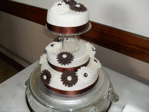 3 Tier Gerbera Wedding Cake ??175