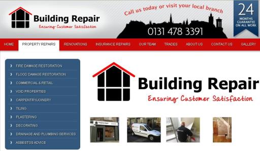 BUILDING REPAIR ~ Property Repairs in Edinburgh - 0131 478 3391 - Edinburgh &amp; Lothians