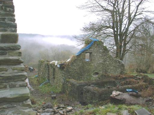 Derelict cottage before