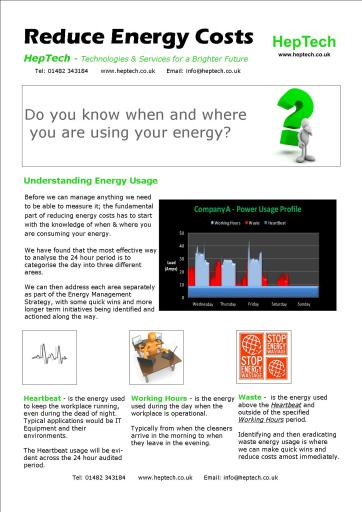 Reduce your Energy Costs