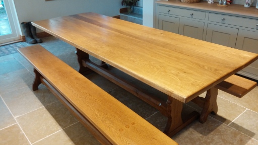 Farmhouse kitchen Table, which has undergone a complete refinish.
