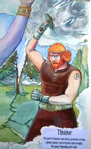 Thunor.Detail from Old English Heathen Gods poster