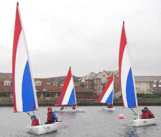 Dinghy sailing at Hartlepool Marina