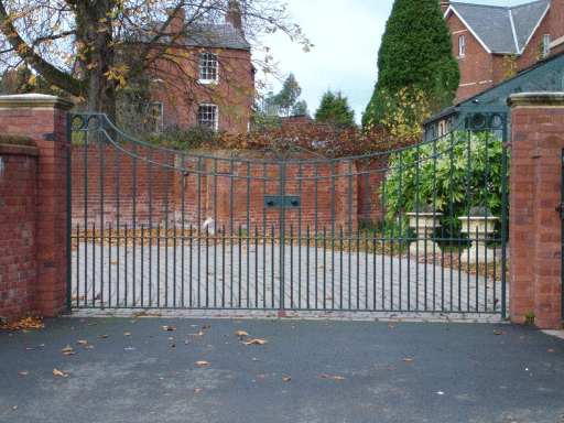 Automated Traditional ornamental double leaf gates for designed for conservation area
