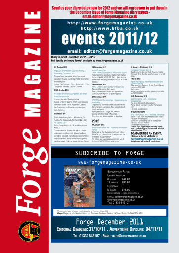 Send your events to Forge Magazine Diary Dates